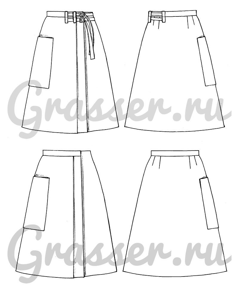Skirt, plus size, pattern №640 buy online