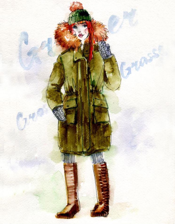 Parka jacket for girl, Pattern №549