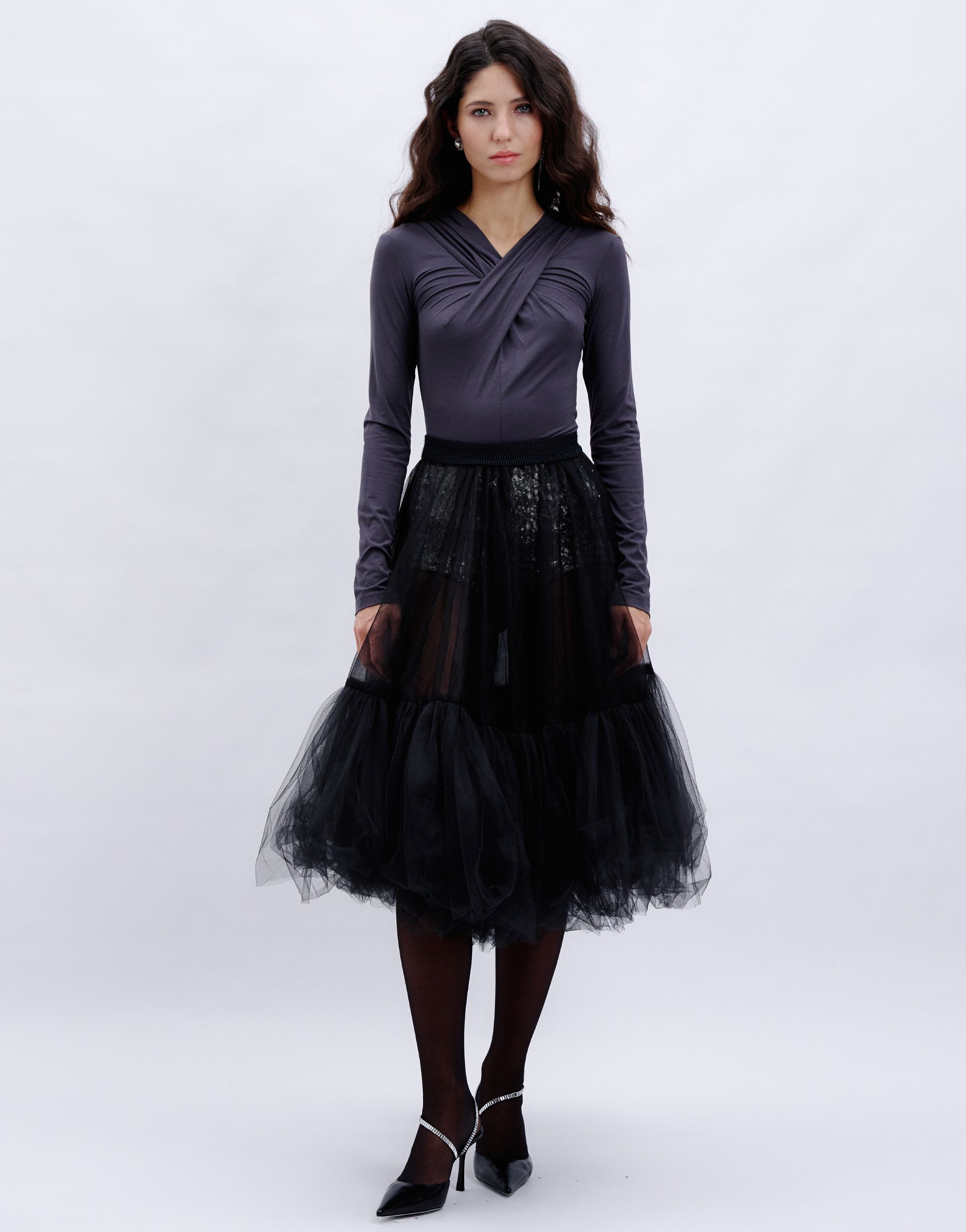 Mini linen dress women skirt 1193
