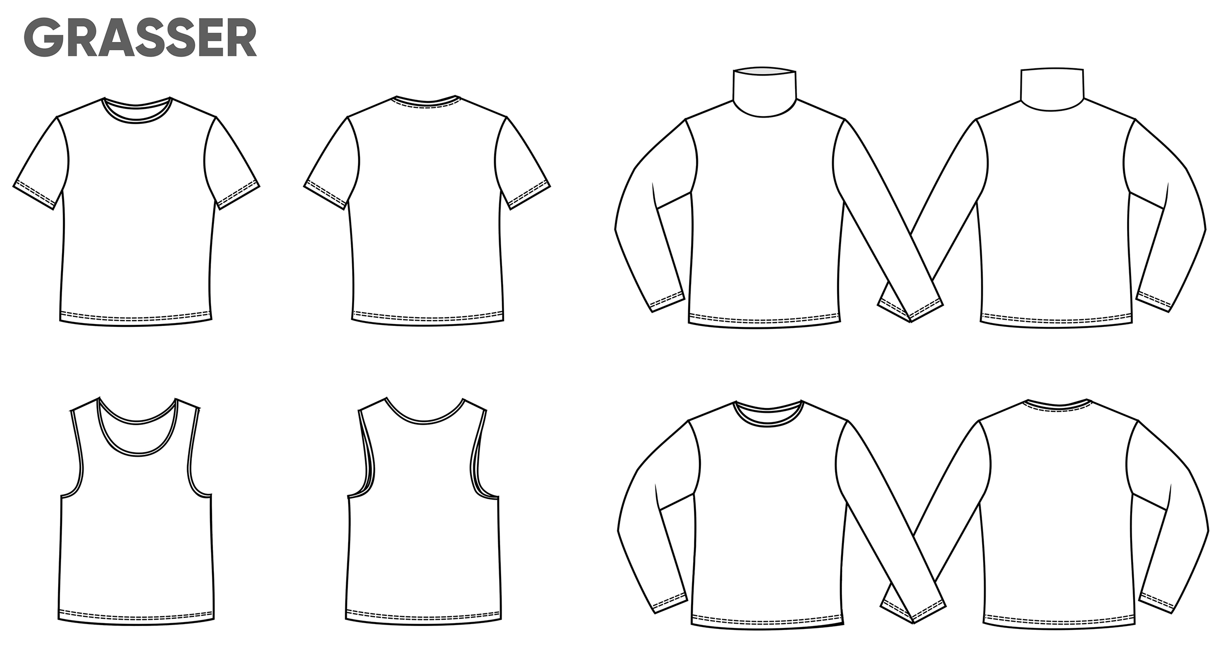 Free PDF sewing pattern: Men's basic round neck T-shirt – Tiana's