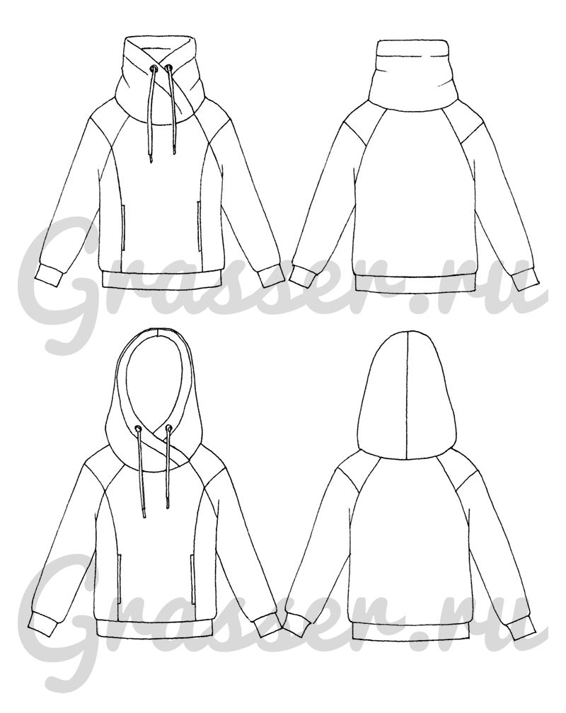 Hoodie and sweatshirt, pattern №735 buy on-line