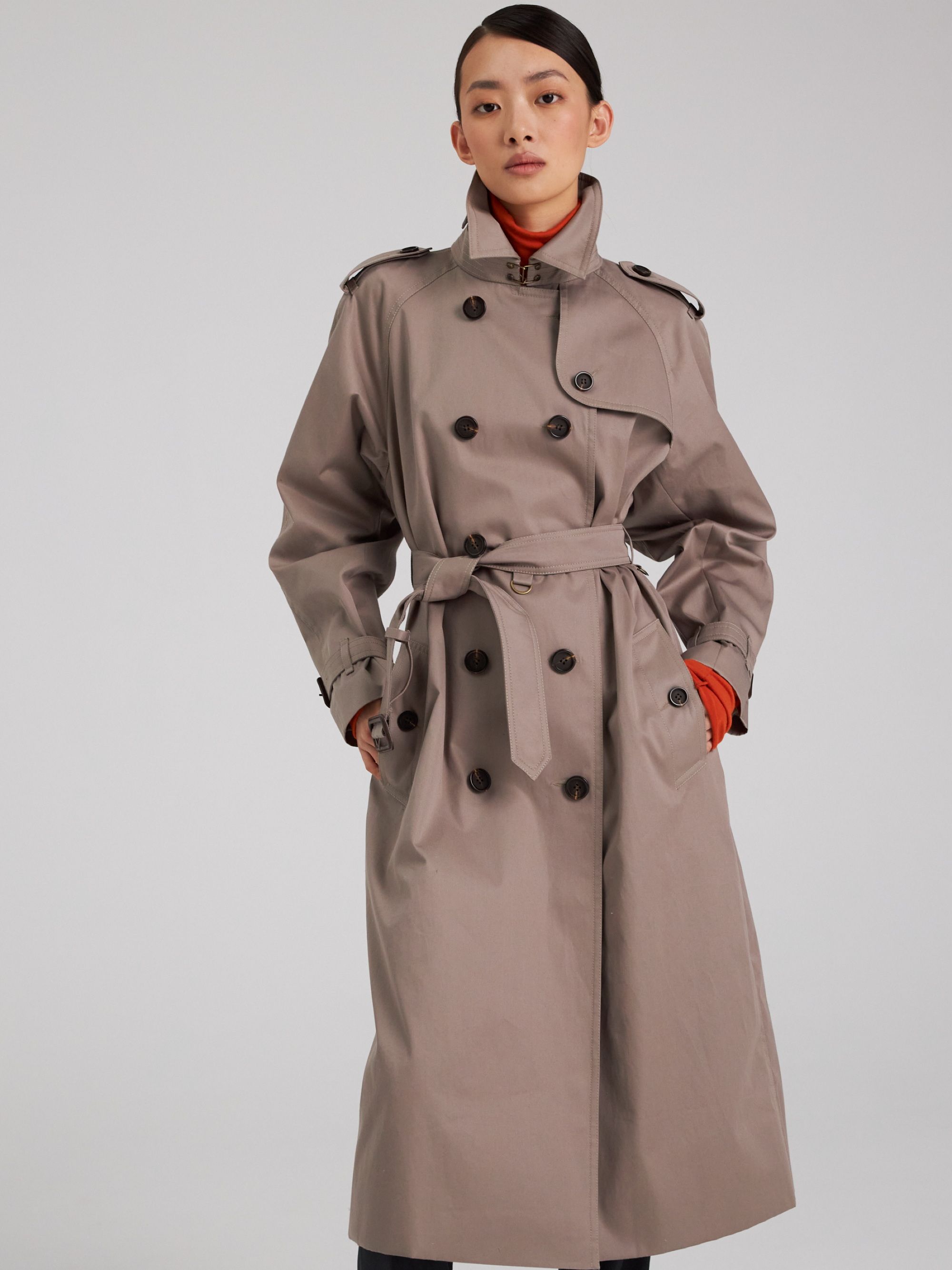 Her lip to - Herlipto Gabardine Ruffled Trench Coatの+appracticar.es