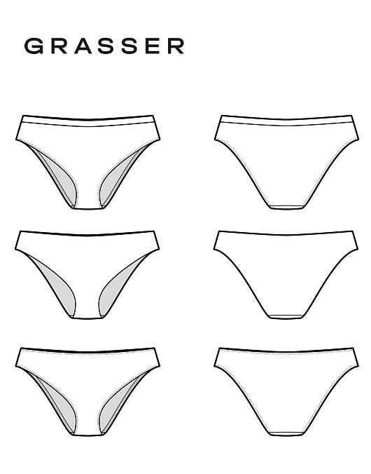 Panties in 3 options of sewing processing, pattern №927