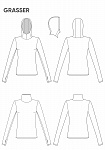 Turtleneck sweater in two options: with collar band and hood, pattern №913, photo 3