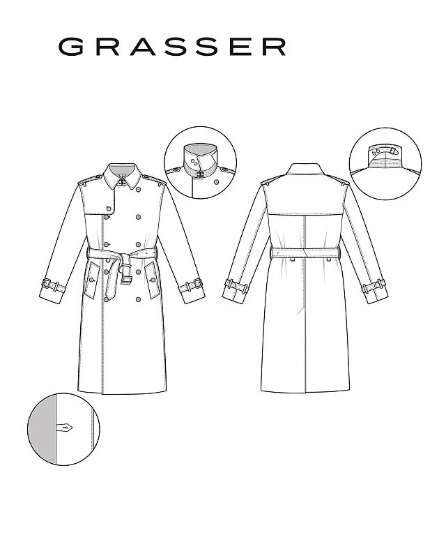 Men's trench coat, pattern №629