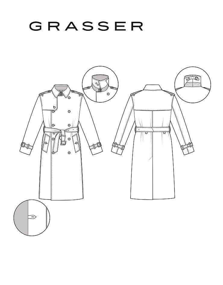 Men's trench coat, pattern №629