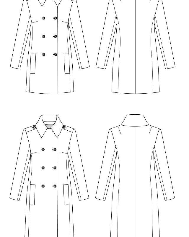 Coat and half-coat, pattern №819