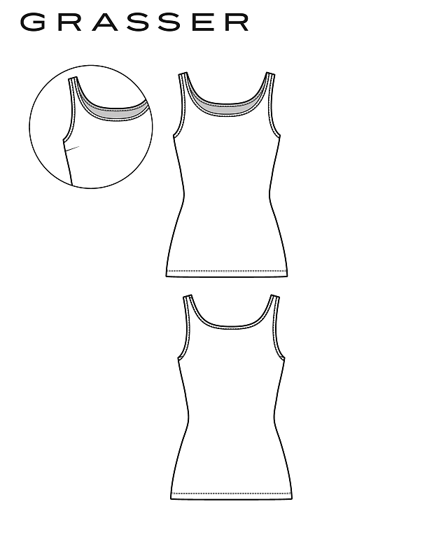 Sleeveless shirt, pattern №1241