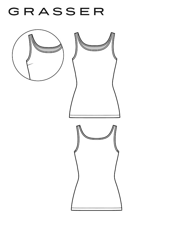 Sleeveless shirt, pattern №1241