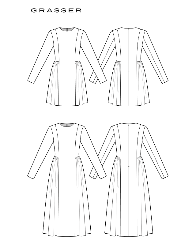 Dress in two length, pattern №1298