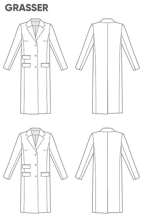 Coat in two length options, pattern №898