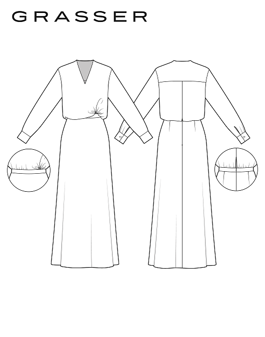 Dress in two length options, pattern №1186