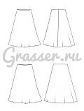 Silk skirt, free pattern №669 - for free