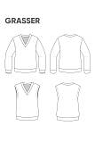 Men’s knit jumper and waistcoat, pattern №815