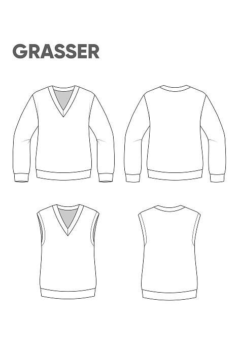 Men’s knit jumper and waistcoat, pattern №815