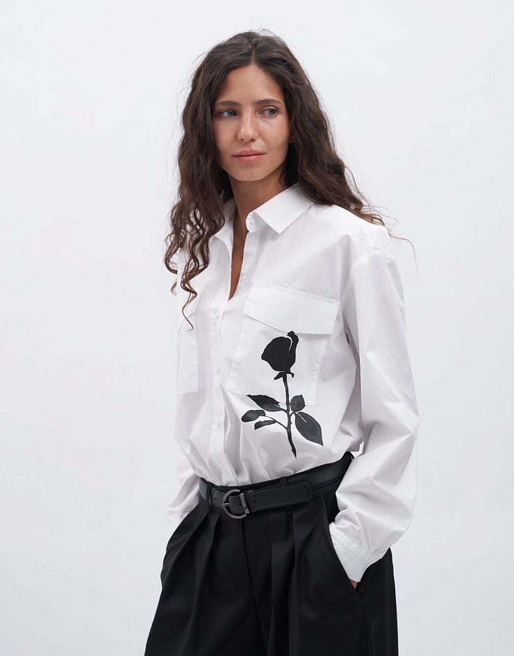 "Rose" stencil for painting on clothes