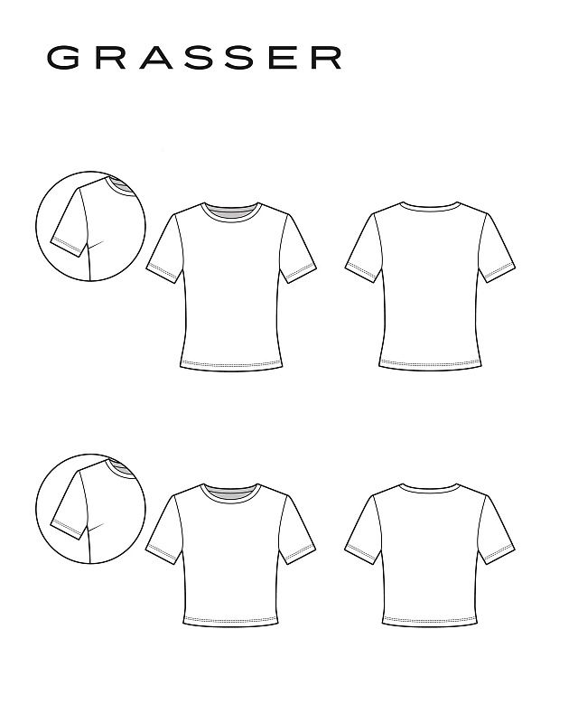 T-shirt in two lengths, pattern №1341