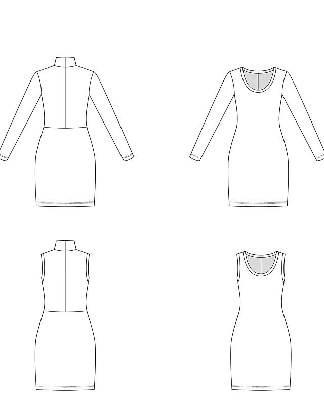 Dress in four versions, pattern №911