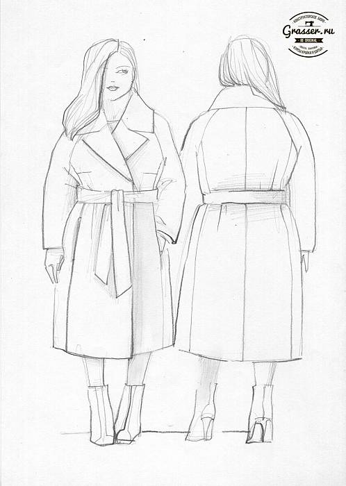 Coat, plus size, pattern №662