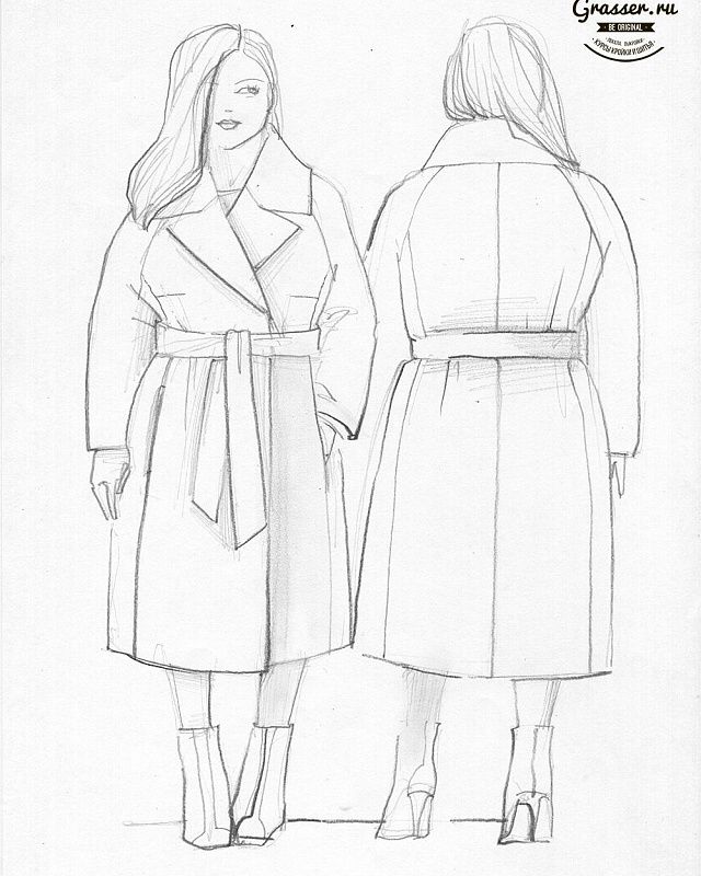 Coat, plus size, pattern №662