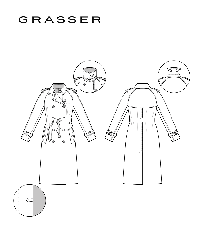 Trench coat, pattern №574
