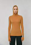Turtleneck sweater in two options: with collar band and hood, pattern №913, photo 1