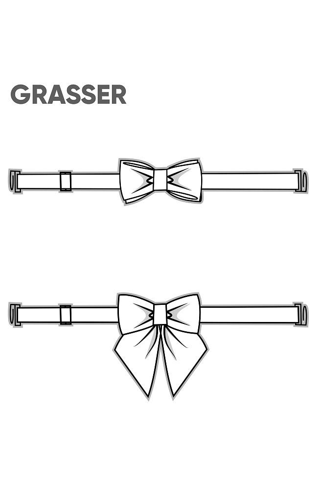 Neck tab and bow tie, pattern №848