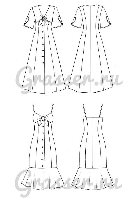 Dress in 2 designs, pattern №692