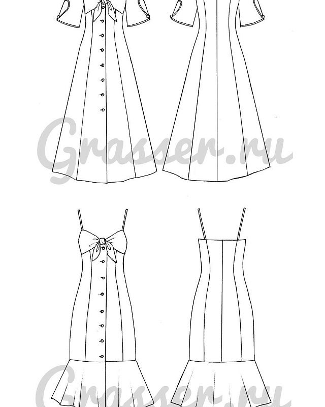 Dress in 2 designs, pattern №692