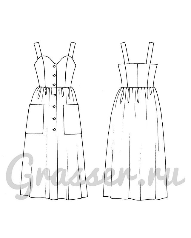 Pinafore dress, pattern №481