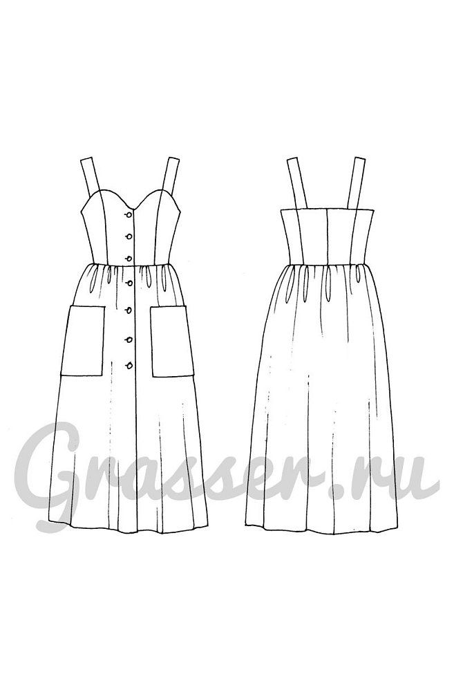 Pinafore dress, pattern №481