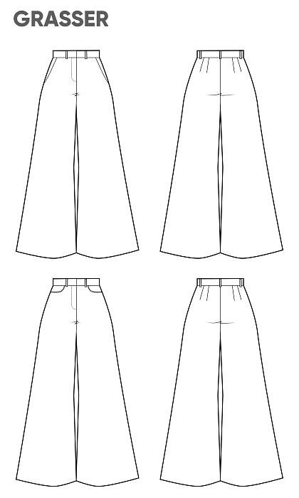 Trousers with two types of pockets, pattern №861