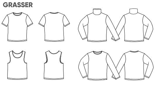 Men's singlet, T-shirt, turtleneck, free pattern №154 - for free