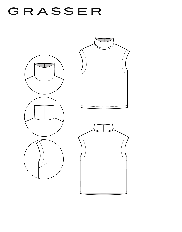 Sleeveless top, pattern №1260