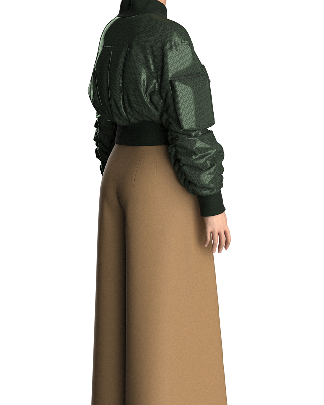 Trousers with two types of pockets, pattern №861