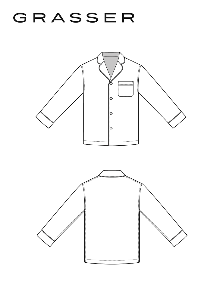Man's pajama shirt, Pattern №546