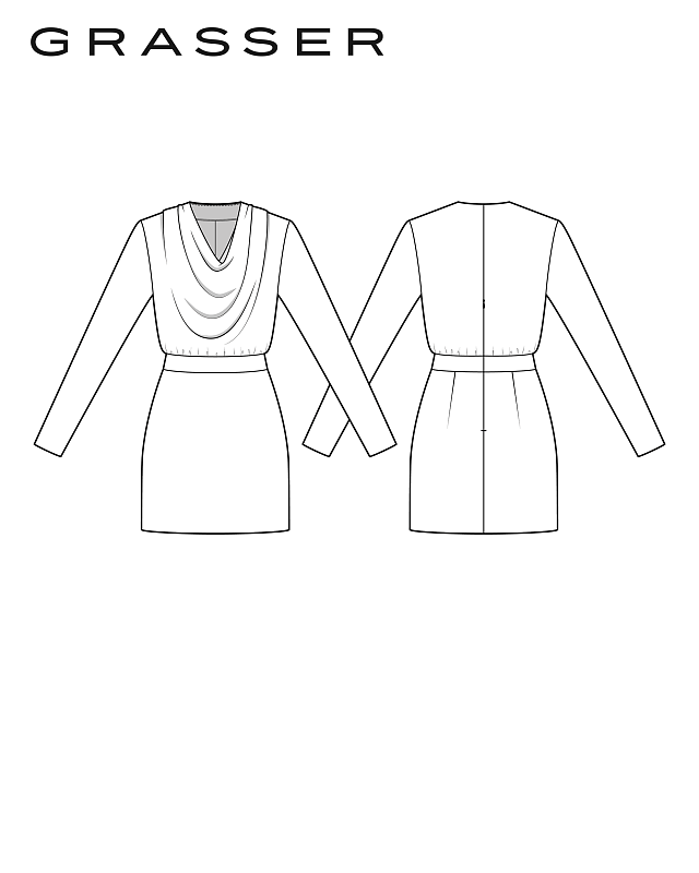 Dress in two length options, pattern №1192