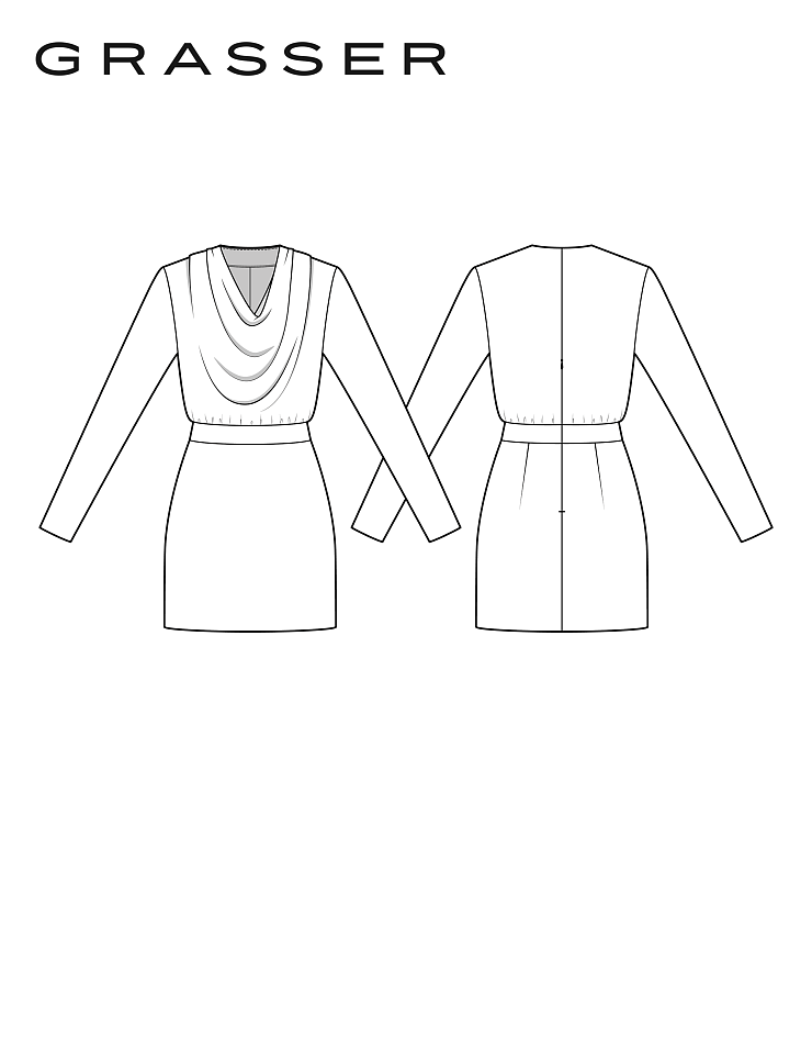 Dress in two length options, pattern №1192