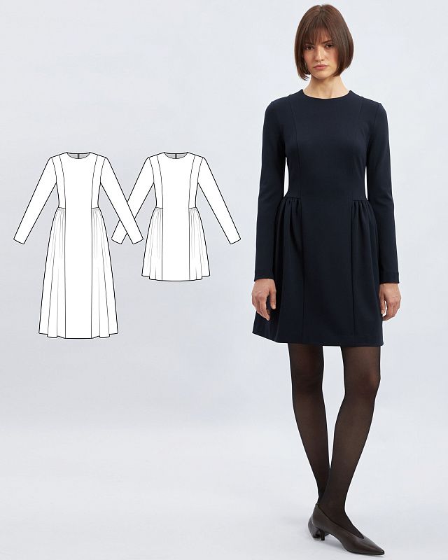 Dress in two length, pattern №1298