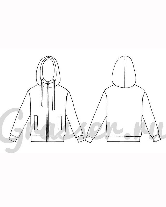 Men’s hoodie, pattern №58