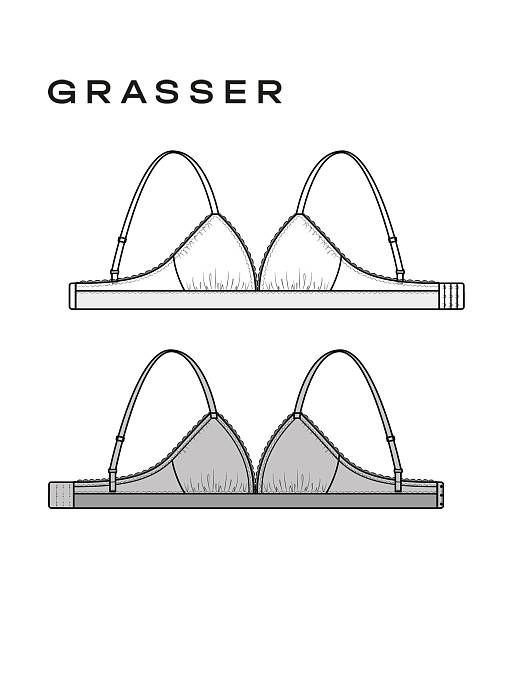 Bra with а gathered edges, pattern №982