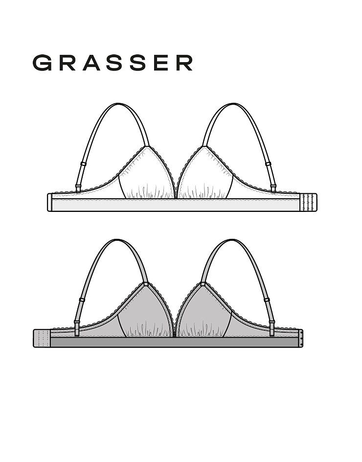 Bra with а gathered edges, pattern №982