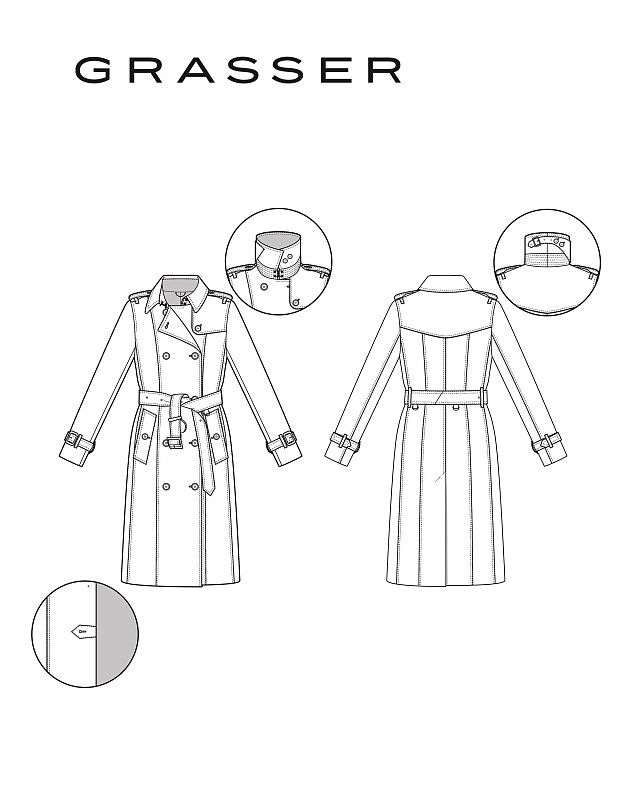 Trench coat, pattern №155 Trench coat, pattern №155