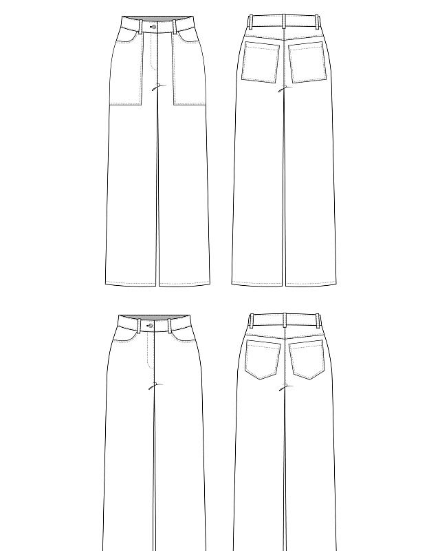 Trousers with 2 pocket options, pattern №834