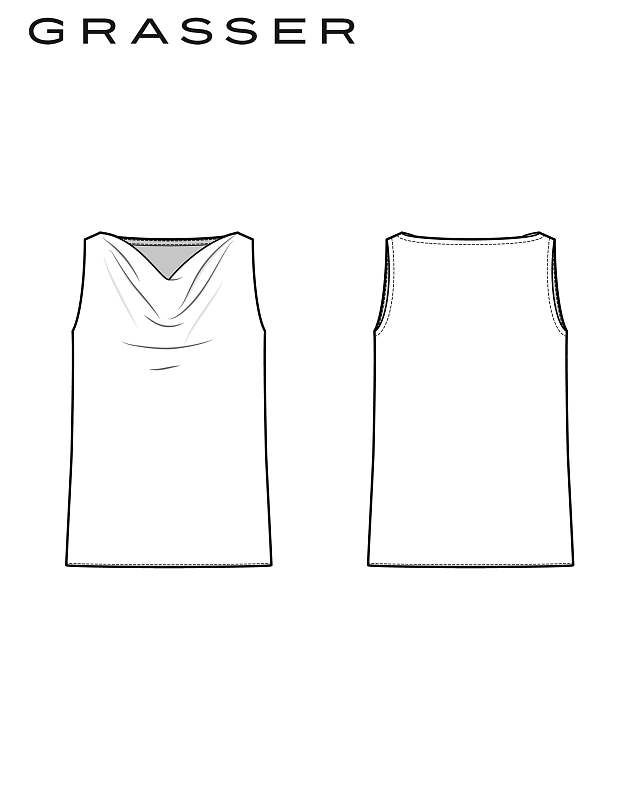 Sleeveless top, pattern №1235