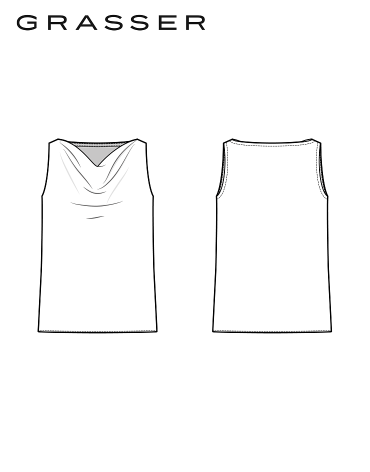 Sleeveless top, pattern №1235