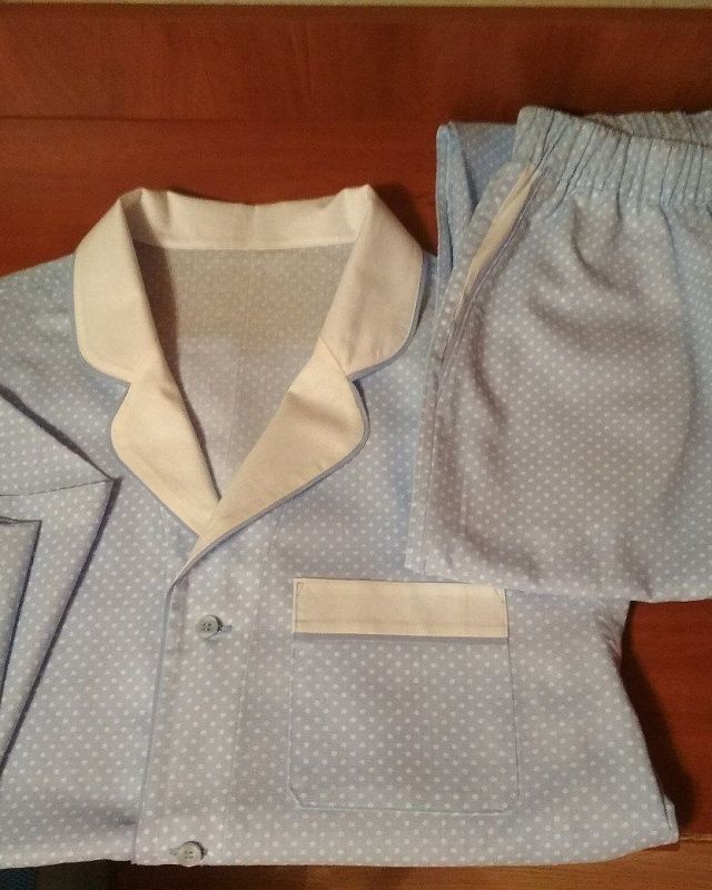 Man's pajama shirt, Pattern №546