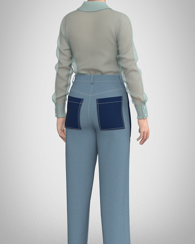 Trousers with 2 pocket options, pattern №834