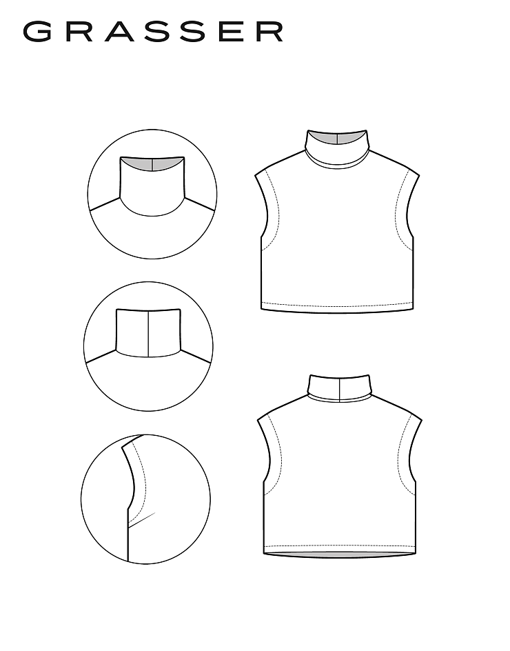 Sleeveless top, pattern №1260