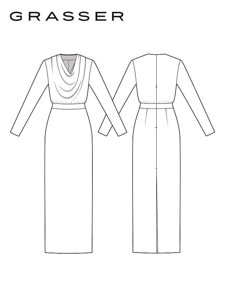 Dress in two length options, pattern №1192